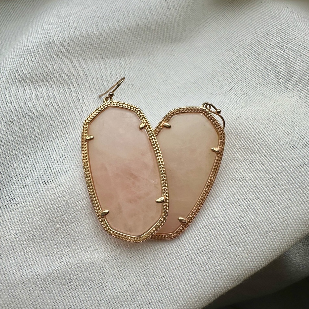 Kendra Scott Rose Gold and Rose Quartz Earrings